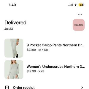 Mandala 9 pocket cargo scrub bottom medium tall in northern droplet